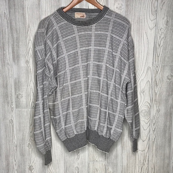 Vintage The Fox Collection Gray Crew Neck Sweater 3XL - Picture 1 of 7